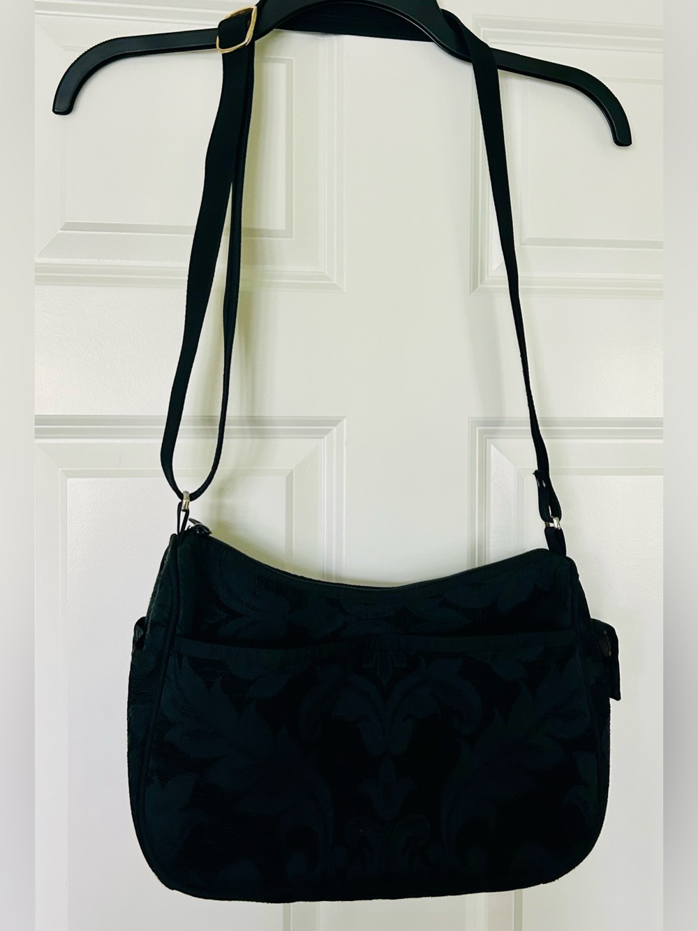 Danny K. Beverly Hills, California Black Women's Tapestry Crossbody Bag